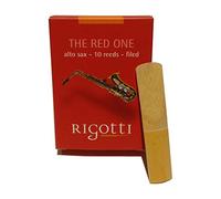 RIGOTTI Box of 10 Reeds for Alto Saxophone - Strength 3 Strong - Classic Gold - The Red One - High Quality - From Natural Reeds Grown and Sun Dried in Provence in France