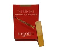 RIGOTTI Soprano Saxophone Reeds - Strength 2.5 Medium - Classic Gold - The Red One - Premium Quality - From Natural Reeds Grown and Sun Dried in Provence France
