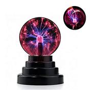 Rigrer Plasma Ball Magic, USB/Battery Power Glow Touch Sensitive Plasma Ball Lamp, Flashing Educational Toy for Kids, Sphere Lamp for Parties, Christmas, Room Decoration