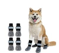 Rigrig Reflective Dog Socks Grippy Socks Prevent Licking Paws，Anti Slip Paw Protection, for Hardwood Floors & Hot & Cold Pavement, Small Medium Large & Senior Dogs