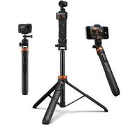 RigSmart 70" Selfie Stick Tripod with Bluetooth Remote, Extendable Phone & Camera Compatible with iPhone 17/16/15, GoPro Hero 13/12, DJI Osmo Pocket 3/4/Action5/360 Insta360 X5/X4 AKASO EK7000, MS24