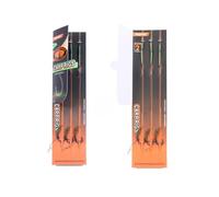 Rigtrip Carp Fishing Blow Back Rig, Curve Shank X Hook, Coated Hooklink, Anti Tangle Sleeve, Loop End, 3 Pack (Size 4)