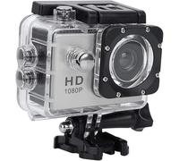 RigWig 2.0 Inch Full HD 1080P Waterproof Action Camera - 30M Anti-Shake 16MP Sports Camera with Mounting Accessories for Diving, Bike, Climbing, Swimming (White)