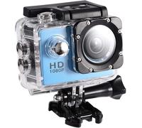RigWig Action Camera - 2.0 Inch Full HD 1080P Sports, 30M Waterproof, 16MP Anti-Shake Mounting Accessories Kit for Diving/Bike/Climbing/Swimming (Blue)