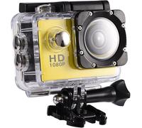 RigWig Action Camera, Full HD 1080P Sports, 30M Waterproof, 16MP Anti-Shake Mounting Accessories Kit for Diving/Bike/Climbing/Swimming (Yellow)