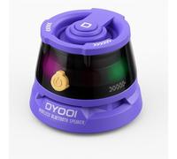 Rigwig DY200 Mini Magnetic Bluetooth Speaker - Portable Wireless Speaker with RGB LED, Phone Stand, Deep Bass, Rechargeable Battery, Compatible with Android, iPhone & All Bluetooth Devices (Purple)