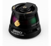 Rigwig DY200 Mini Magnetic Bluetooth Speaker - Portable Wireless Speaker with RGB LED, Phone Stand, Deep Bass, Rechargeable Battery, Compatible with Android, iPhone & All Bluetooth Devices (Black)