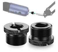 Rigych 3/8 Female to 5/8 Male Thread Adapter, Microphone Screws Adapter, for Microphone Stand Tripod Screws Adapter Blue Yeti X/Blue Yeti/Snowball/Mic Boom Arm Stand, 2 Pack