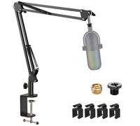 Rigych Adjustable Mic Boom Arm, Mic Stand Compatible with Razer Seiren X Mini V2 V3 USB Microphone for Recording, Gaming, Streaming