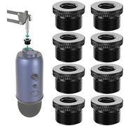 Rigych Blue Yeti Mic Screw Adapter 5/8 Male to 3/8 Female, Metal Screw Thread Adapter for Blue Yeti X/Snowball Mic Boom Arm Stand, 8 Pcs (Black)