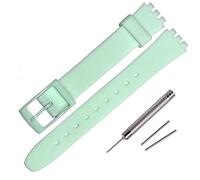 Rihahisy 12mm Silicone Rubber Watch Strap/Watch Band Replacement for Swatch (Mintgreen)
