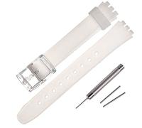 Rihahisy 12mm Silicone Rubber Watch Strap/Watch Band Replacement for Swatch (Translucent)