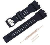 Rihahisy Resin Watchband Replacement for G Shock GBD-800/GMA-B800 Men's Strap Watch Accessories (Black)