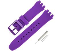 Rihahisy Silicone Rubber Watch Strap/Watch Band Replacement for Swatch (20mm, Pansy)
