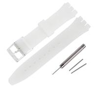 Rihahisy Silicone Rubber Watch Strap/Watch Band Replacement for Swatch (20mm, Translucent)