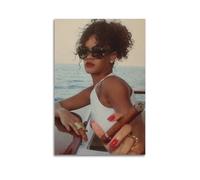 Rihanna Puff Puff Pass Print Album Cover Signed Limited , Music Album Cover ,Pop Hip Hop Rap Singer Star Music Poster Aesthetic Canvas Wall Art for Girl And Boy Teens Dorm Decor 08x12inch(20x30cm) Unf