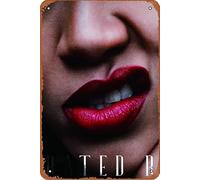 Rihanna 'Rated R' Metal Tin Sign Retro Wall Decor for Home Gate Garden Bars Restaurants Cafes Office Store Pubs Club Sign Gift 12 X 8 INCH Plaque Tin Sign