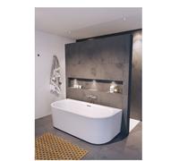 Riho Back to Wall Bath Desire 1800x840mm Chromed Overflow