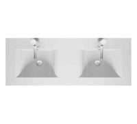 Riho Bathroom Set Porto Wave Washbasin, LED mirror cabinet and Vanity unit 4 drawers 1200mm Glossy White