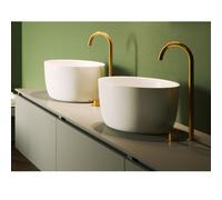 Riho Rectangular Countertop Basin Oval 330x204x380mm White Matt