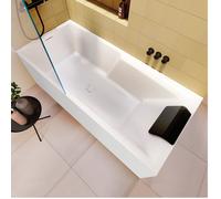 Riho Standard Bath Still Shower Right Version Chrome Overflow 800x800x1800mm Chrome/White