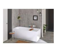 Riho Standard Bath Still Square Left Version Chrome Overflow 800x800x1800mm Chrome/White