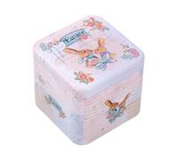 Rihqey Easter Mini Decorative Storage Container Tin, Spring Cute Rabbit Pattern Metal Treat Pail, Candy Chocolate Egg Hunt Holder Boxes, for Kids Favor Gift Bag Classroom Celebration Game Party