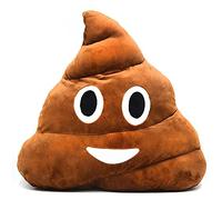 RIHUD Poop Plush Pillow Round Triangle Emotion Cushion Cute Decorative Stuffed Toy Brown Birthday for Kids and Friends
