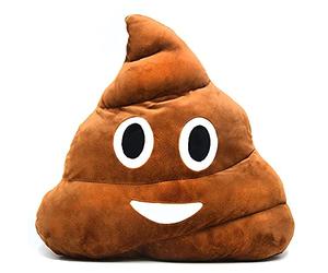 RIHUD Poop Plush Pillow Round Triangle Emotion Cushion Cute Decorative Stuffed Toy Brown Birthday for Kids and Friends