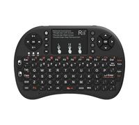 Rii i8+ 2.4 GHz Wireless Keyboard with Touchpad Mouse - Black