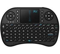 Rii i8 2.4GHz RF Mini Wireless Keyboard with Touch Pad Mouse Black UK Layout KODI XBMC Raspberry Pi Android Box HTPC IPTV Remote Control (black)