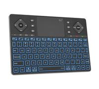 Rii K16 Bluetooth Keyboard with Touch Pad, Rechargeable with RGB Backlit,Multimedia Compact Keyboard for Android TV,Projector,HTPC,Smart TV,Tablet,iPad,PC,Laptop