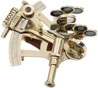 RII Pocket Sextant, Navy Brass Nautical Sailors, Celestial Navigation with Mobile Telescope, Determine Latitude and Longitude Galactic Gift Sextant, Graduation, Wedding, with