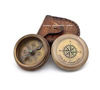 RII Solid Brass Compass Unique Gift for Husband, Love, Valentine's, Boyfriend, Fiance (I Would be Lost Without You.) W/Case