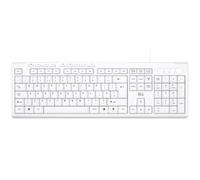 Rii USB Wired Keyboard Full Size Office Keyboard Compatible with Mac PC Tablet Windows Android Microsoft UK Layout-White