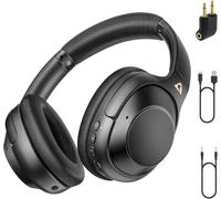Riibox Y7Pro Hybrid Active Noise Cancelling Headphones, LDAC Hi-Res Audio, 100H Playtime, Bluetooth 6.0, Customize EQ via App, Comfort Fit Wireless Over-Ear Headphones for Home Office Travel