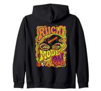 Riichi Mode On Trippy Mahjong Tenbo Stick Zip Hoodie