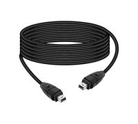 RIIEYOCA 1.8M IEEE1394 Firewire 4-Pin Male to 4-Pin Male Cable, iLink Adapter Converter Cord for Digital Camera, Camcorder, Laptop, DV, Black(4 to 4)