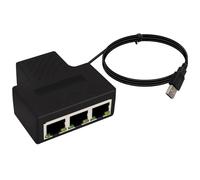 RIIEYOCA 1 to 3 RJ45 Ethernet Splitter Adapter,8 Core 100Mbps High Speed LAN Network Splitter for Cat5, Cat5e, Cat6, Cat7,Cat8,3 Devices Share The Internet at The Same Time
