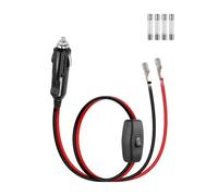 RIIEYOCA 12V 24V Cigarette Lighter Male Plug with Leads Extension Cord,16 AWG Heavy Duty 15A Car Cigarette Lighter Replacement Power Cable with On/Off Switch for Cars,Boats (0.6M/2FT)