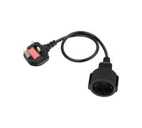 RIIEYOCA 16AWG UK Plug Adapter, 2 Pin to 3 Pin Type G Plug Power Cable, 13A 250V Travel Power Cable Socket Converter for Power Tools & Appliances （0.6M）