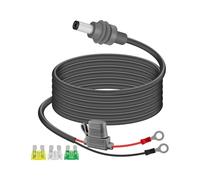 RIIEYOCA 18AWG 12V-24V Star/link Mini DC Power Cable with Built-in 30A ATC/ATO Fuse Holder, O-Ring to DC 5.5x2.1mm Direct Battery Cable, for RV, Marine, Off-Grid Camping & Overlanding（ 3M/10FT）