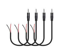 RIIEYOCA 3.5mm Male Plug to Bare Wire Stereo Audio Cable,1/8" TS 2 Pole Mono Male Plug to Open End Audio Cable, for and Audio Equipment Installed or Replace Repair(4 Pack)