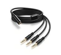 RIIEYOCA 3.5mm Splitter Audio cable 1/8 TRS Stereo Y Splitter Cable,3.5 mm Female to 3 * 3.5mm Male Audio Splitter Cable for phone,Computer,MP3,Earphone,Only Suitable for Switching 1m