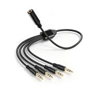 RIIEYOCA 3.5mm Splitter Audio cable 1/8 TRS Stereo Y Splitter Cable,3.5 mm Female to 4 * 3.5mm Male Audio Splitter Cable for phone,Computer,MP3,Earphone,Only Suitable for Switching 50cm