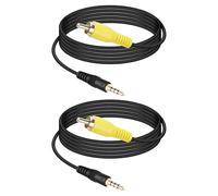 RIIEYOCA 3.5mm to RCA Cable,1/8 inch Mono TRRS Male to RCA Male Audio Video Cable for DVD/CD Players, Televisions, Video Recorders and Home Cinema Equipment.（1.5M/2Pack
