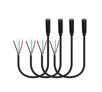 RIIEYOCA 4 Pack 3.5mm Female Plug to Bare Wire Stereo Audio Cable,1/8" TRRS 4 Pole Mono Female Plug to Open End Audio Cable,for and Audio Equipment Installed or Replace Repair