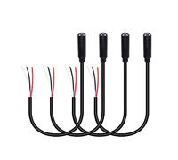 RIIEYOCA 4 Pack 3.5mm Female Plug to Bare Wire Stereo Audio Cable,1/8" TRS 3 Pole Mono Female Plug to Open End Audio Cable, for and Audio Equipment Installed or Replace Repair