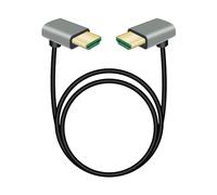 RIIEYOCA 8K 270 Degree HDMI Cable, Down Angle HDMI Male to 90 Degree Down Angle HDMI Male Cable, 48Gbps High Speed 2.1 Supports 8K@60Hz, ARC,3D for DVR, HDTV, Roku Ultra(1M)