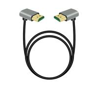 RIIEYOCA 8K 270 Degree HDMI Cable, Up Angle HDMI Male to Up Angle HDMI Male Cable, 48Gbps High Speed 2.1 Supports 8K@60Hz, ARC,3D for DVR, HDTV, Roku Ultra(1M)